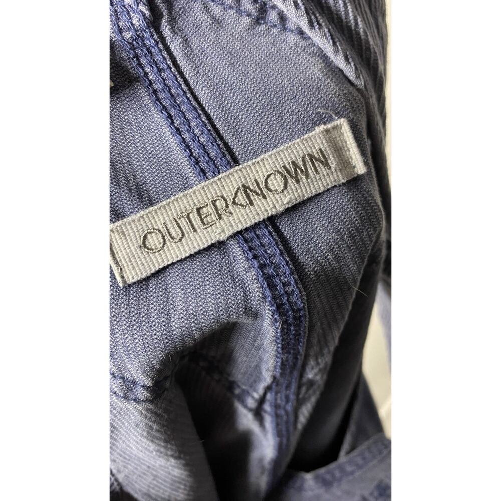 Outerknown Voyage Cord Overalls Women's Large Corduroy Dusty Blue Straight Boho - Picture 6 of 8